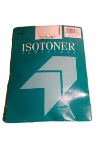 VINTAGE ISOTONER PANTYHOSE 1 Pair Size / Black Tie Silky Sheen NEW NOS - Picture 1 of 2