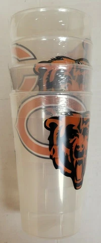 NFL Chicago Bears Plastic Tumblers, NEW (Pack of 4) Cover