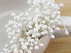 1400 Pcs Pearl Effect Artificial Flower Stamen Double Round Heads Cotton String