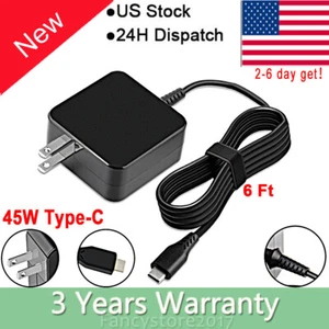 Laptop Power AC Adapter USB Type C Charger FOR Lenovo ADLX45YCC3A 45W 20V 2.25A - Picture 1 of 12