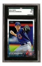 Kyle Hendricks Chicago Cubs 2015 Topps #354 Graded SGC 96 Mint 9 POP:1