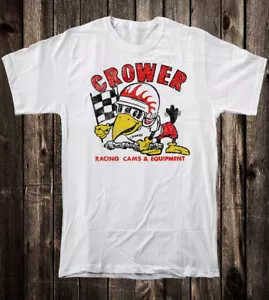 Retro Hot Rod Tee T Shirt Speed Shop Drag Race Racing Crower Racing Cams - Picture 1 of 9
