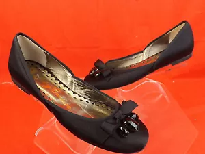 NUEVO EN CAJA JUICY COUTURE NEGRO SATINADO PARAÍSO PIEDRAS BALLET ARCO PISOS 8 ITALIA - Imagen 1 de 11