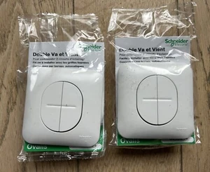 Lot 2 Interrupteurs Double Va Et Viens Schneider Electric Ovalis S262214 NF Neuf - Imagen 1 de 12