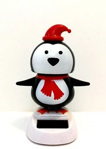 Solar Dancer Penguin With Santa Red Hat - Picture 1 of 6