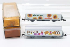 N Roco SBB Migros Schiebewandwagen Güterwagen Konvolut OVP/N59 - Imagen 1 de 2