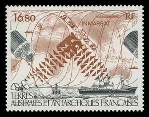 FSAT Sc# C 98, 1987 IMMARSAT SATELLITE & SHIP - MINT F-VF NH - Bild 1 von 2
