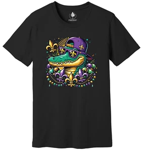 Mardi Gras Alligator Shirt, Mardi Gras Vibes Shirt, Mardi Gras Shirt, Fat Tuesda - Picture 1 of 3