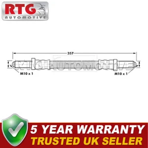 Rear Brake Hose Fits Ford Escort 1991-1997 1.6 2.0 6983011 - Picture 1 of 4