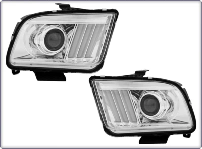 2x SCHEINWERFER HAUPTSCHEINWERFER FÜR FORD MUSTANG 2004 - 2009 H7 L E D - Bild 1 von 3