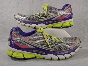 Saucony Ride 7 lila grau gelb sportliche Laufschuhe Damen 8 Power Grid - Bild 1 von 16