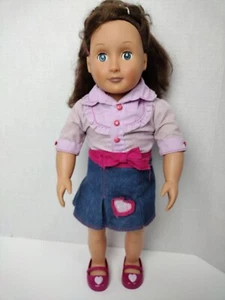 OUR GENERATION DOLL LEXIE? 18 IN.  ORIGINAL CLOTHES W/ AVON DOLL CARRIER EUC - Picture 1 of 9