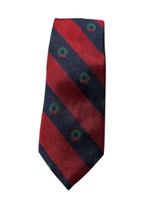 Talbots Kids Boys Tie One Size Christmas Holiday 100% Silk - Picture 1 of 4