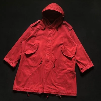 Abrigo RRL Ralph Lauren M-51 Polo Country Años 80 Con Capucha Mod Rojo Talla L Usado De Colección Foto 1 de 4