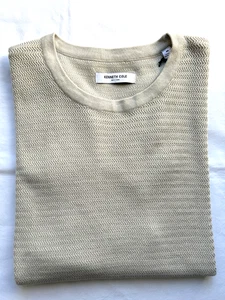 Kenneth Cole Hombre’s Manga Corta Suéter Colección Gris Camiseta Talla M Nuevo - Imagen 1 de 5