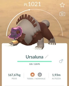 ► Pokemon Go Ursaluna Hallowen ► Teddiursa Evolution ► 20K Polvere di Stelle - Imagen 1 de 2