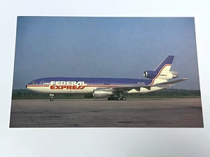 Aviation Airline Postcard FEDERAL EXPRESS  MCDONNELL DOUGLAS DC-10 - Picture 1 of 3
