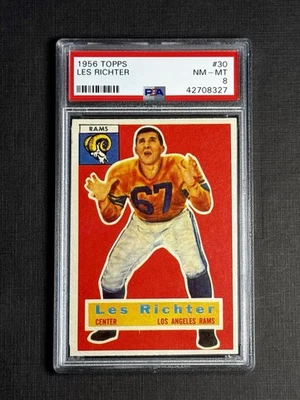 🎄20% OFF SPECIAL🎄1956 Topps Les Richter #30 Los Angeles Rams PSA NM - Image 1 of 4