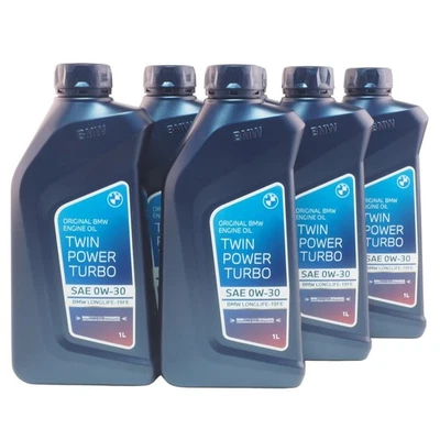 6x 1 Litro Originale BMW Olio 0W-30 Doppio Power Turbo LONGLIFE-19FE 83215A65BF6 - Bild 1 von 4