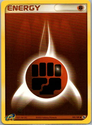 FIGHTING ENERGY 105/109 EX Ruby & Sapphire Pokemon ENERGY WOTC Card EX - Image 1 of 2