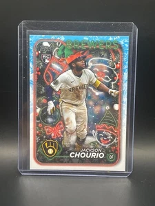 Cappello elfo 2024 Topps Holiday Jackson Chourio RC Rookie #H119 Brewers variante - Foto 1 di 2