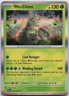 Wo-Chien 018/182 Rare SV04: Paradox Rift NM Holo - Image 1 of 2