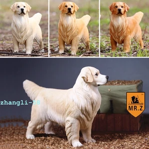 JXK Simulated Golden Retriever Resin 1/6 Animal Model Collect ornaments Statue - Picture 1 of 15