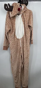 Rudolph Reindeer Pajama Costume Sz Large NWOT Bambi Fleece - Picture 1 of 4