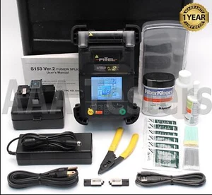 FiTeL S153A V2 SM MM Active V-Groove Fiber Fusion Splicer w/ Precision Cleaver - Picture 1 of 12