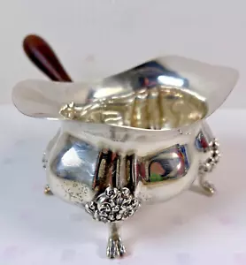 Antica piscina piede di leone argento sterling .925 doppio beccuccio salsa barca gravy 996 - Foto 1 di 12