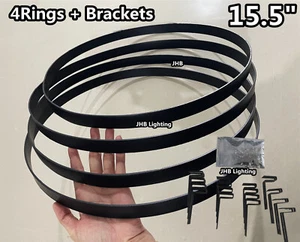 JHB 4PCS 15.5" Set Thick Metal Rings with brackets for making wheel rim lights - Picture 1 of 4