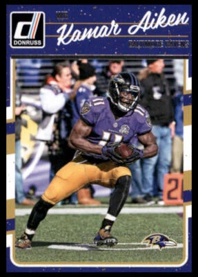 2016 Donruss #24 Kamar Aiken Baltimore Ravens Football Card - Image 1 of 2