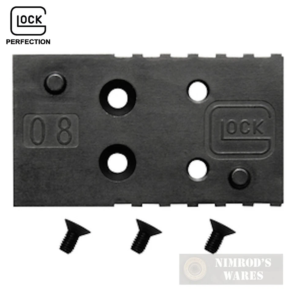 Glock Factory OEM MOS Black Steel Adapter Plate For Handgun - 74015