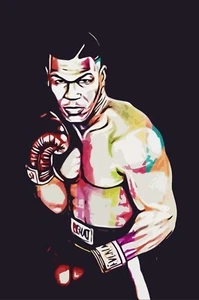 NEW MIKE TYSON BOXING SPORTS POSTER PREMIUM WALL ART PRINT SIZE A5-A1 - Picture 1 of 6