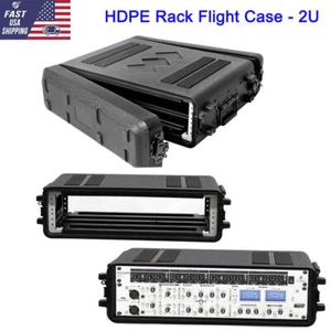 2U Rack Case  w/Microphone Compartment Watertight Dust-proof 2 Space Shock Rack - Picture 1 of 6
