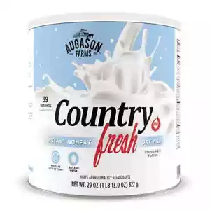 Augason Farms 100 % echte fettfreie Instant-Trockenmilch Nr. 10 Notfall Survival Food - Bild 1 von 4