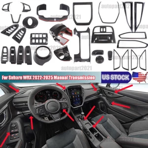 Carbon Fiber ABS Interior Full Cover Trim Kit Set For Subaru WRX MT 2022-2025 - Picture 1 of 183
