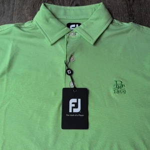 Camisa FootJoy Para Hombres Mediana Verde Mini Rayas Berkshire Country Club 1899 Golf FJ - Imagen 1 de 16