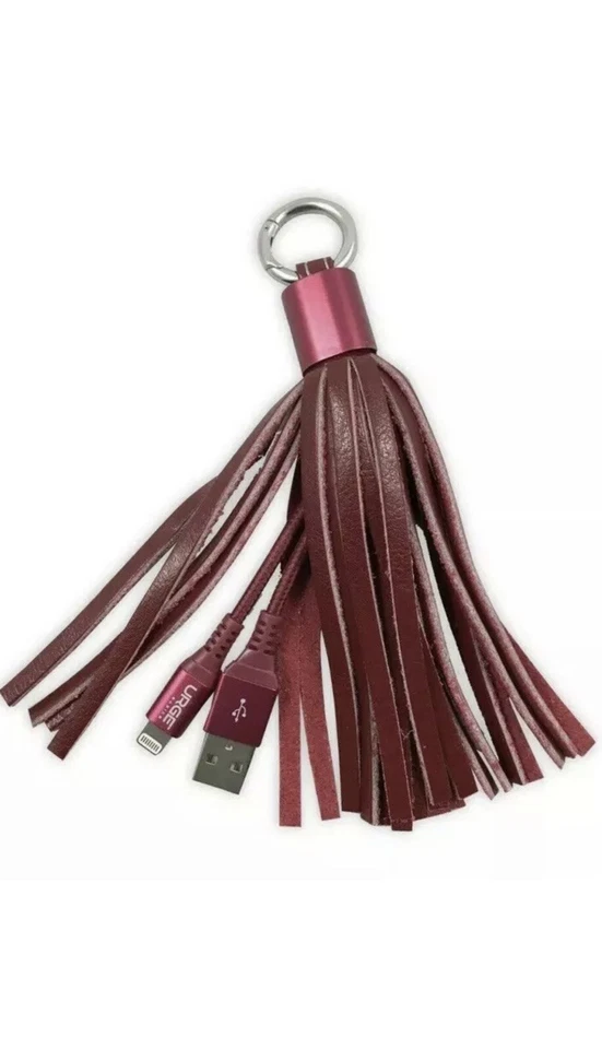 Urge Basics Pink USB Tassel Charm Keychain Charger, All Iphone Over 5 Series - Image 1 of 3