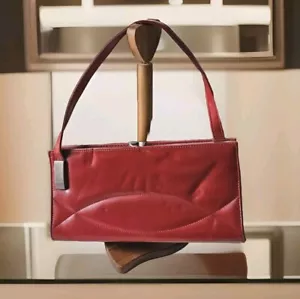 Vintage 50s 60s Salisbury Red Patent Leather Shoulder Bag With Silver Clasp - Picture 1 of 5