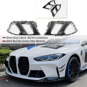 FOR 2021Up BMW G80 M3 G82 G83 M4 CARBON FIBER Front Air Inlet Duct Vent Replace - Bild 1 von 11
