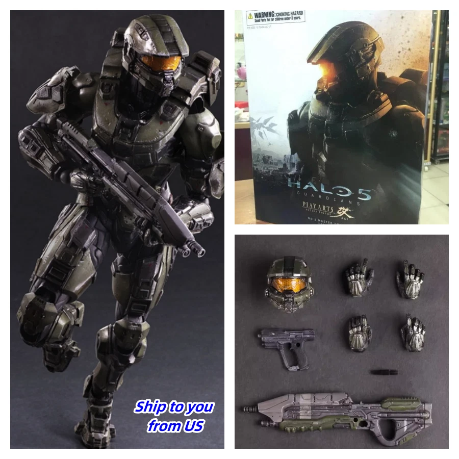 Экшн-фигурка HALO 5 Play Arts Kai Guardians Master Chief игрушка 11 дюймов из запасов США подарки - Изображение 1 из 4