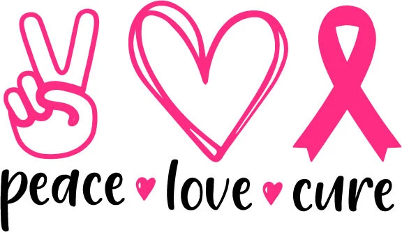 Peace Love Cure Cancer heat transfer IRON ON vinyl decal stickers - Изображение 1 из 2