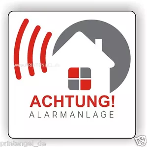 Aufkleber,Alarmgesichert,Achtung Alarmanlage,Alarm,Warnung,Hinweis 90X90mm VA20 - Picture 1 of 1