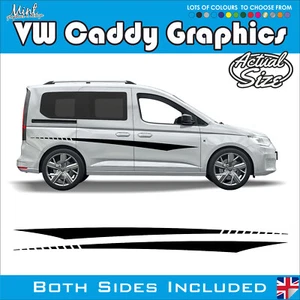 VW CADDY Side Stripes SPORT LINE Decals Stickers Van Graphics FREE P&P 066 - Picture 1 of 4
