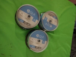 3 PACKS-HP 20pk 52x 700 MB / 80 Mins CD-R-20 Pk Spindle Blank CDs New Sealed - Picture 1 of 4