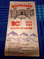 DEPLIANT PIEGHEVOLE GARDALAND 10° ANNIVERSARIO 1975 1984 ORIGINALE PIANTINA