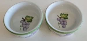 2 ANDREA BY SADEK SAUCE DISHES DESIGNED WITH GRAPE VINES 1 INCH HOLDS 1.5 OZS - Picture 1 of 8