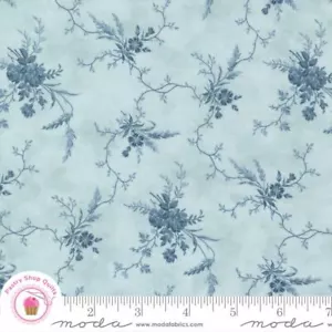 Moda CASCADE 44323 13 Sky Aqua Blue FLORAL 3 SISTERS Quilt Fabric - Picture 1 of 6