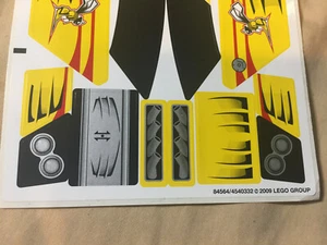 Genuine LEGO Sticker Sheet 8166 Power Racers Wing Jumper 84564 Unused - Picture 1 of 2